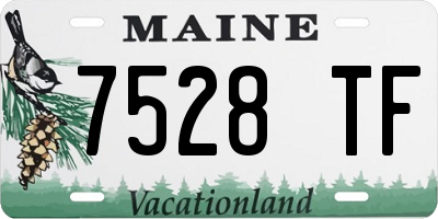 ME license plate 7528TF