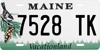 ME license plate 7528TK