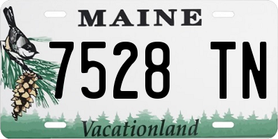 ME license plate 7528TN