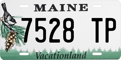 ME license plate 7528TP