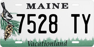 ME license plate 7528TY