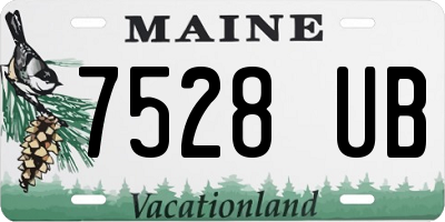 ME license plate 7528UB