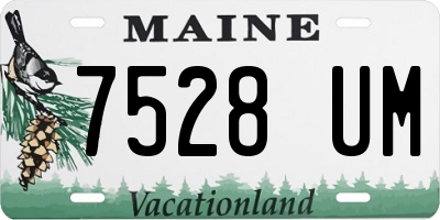 ME license plate 7528UM
