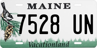 ME license plate 7528UN