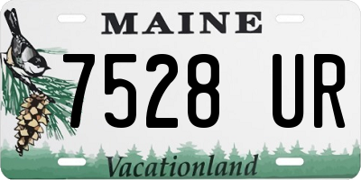 ME license plate 7528UR