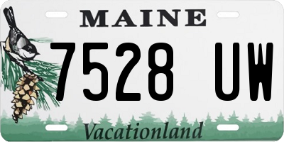 ME license plate 7528UW