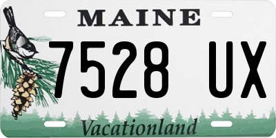 ME license plate 7528UX