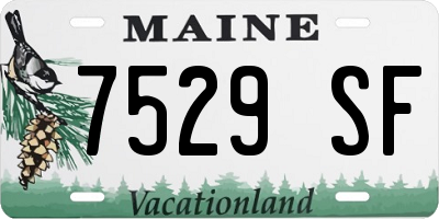 ME license plate 7529SF