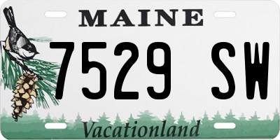 ME license plate 7529SW
