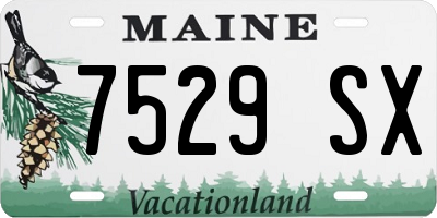 ME license plate 7529SX