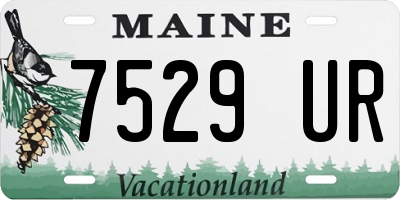 ME license plate 7529UR