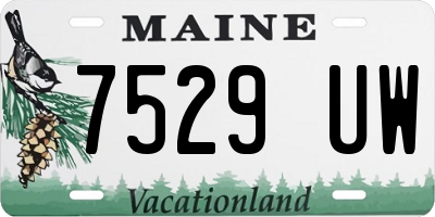 ME license plate 7529UW