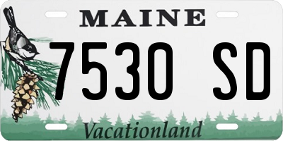 ME license plate 7530SD