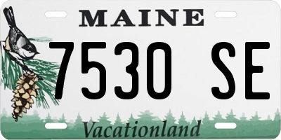 ME license plate 7530SE