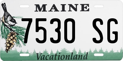 ME license plate 7530SG