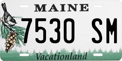 ME license plate 7530SM