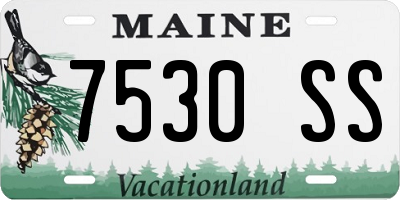 ME license plate 7530SS