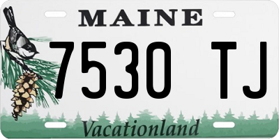 ME license plate 7530TJ