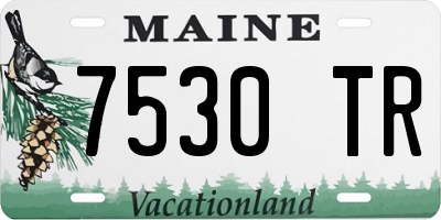 ME license plate 7530TR