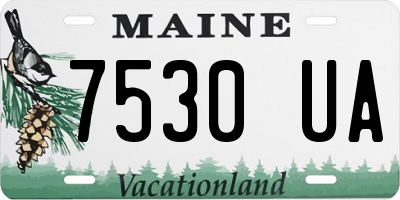 ME license plate 7530UA