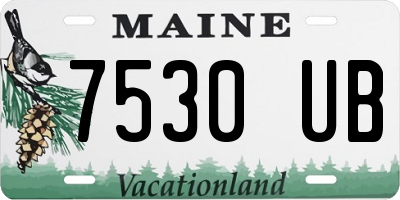 ME license plate 7530UB