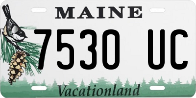 ME license plate 7530UC