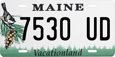 ME license plate 7530UD