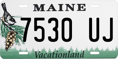 ME license plate 7530UJ