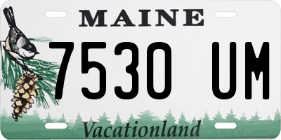 ME license plate 7530UM