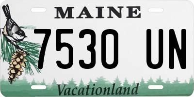 ME license plate 7530UN