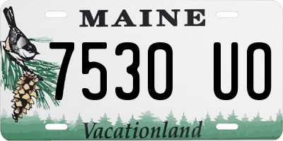 ME license plate 7530UO
