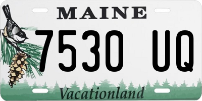 ME license plate 7530UQ