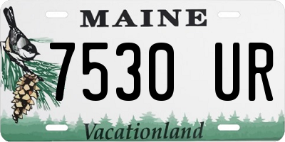 ME license plate 7530UR