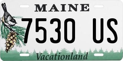 ME license plate 7530US