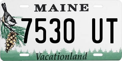 ME license plate 7530UT