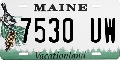 ME license plate 7530UW