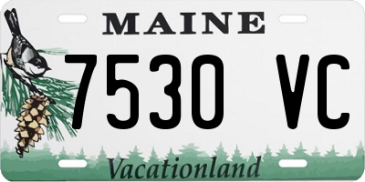 ME license plate 7530VC