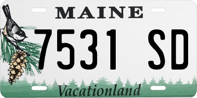 ME license plate 7531SD
