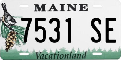 ME license plate 7531SE