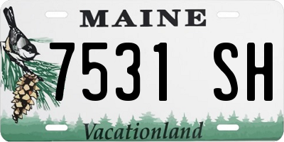 ME license plate 7531SH