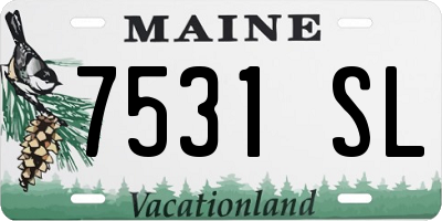 ME license plate 7531SL