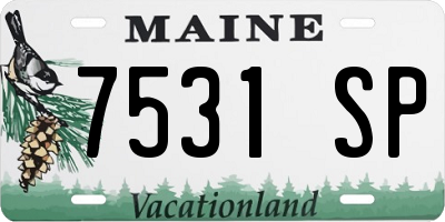 ME license plate 7531SP