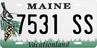 ME license plate 7531SS