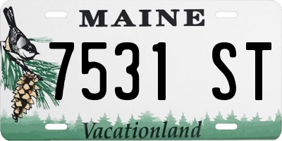 ME license plate 7531ST