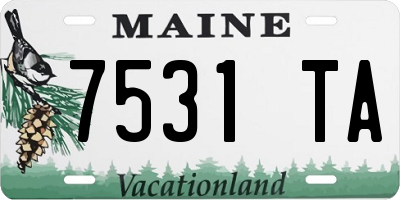 ME license plate 7531TA