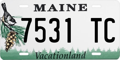ME license plate 7531TC