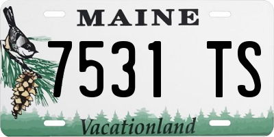 ME license plate 7531TS