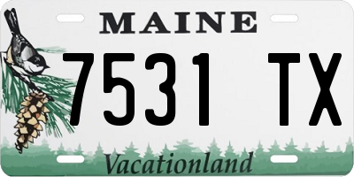 ME license plate 7531TX