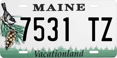 ME license plate 7531TZ