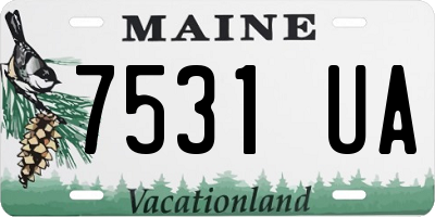 ME license plate 7531UA